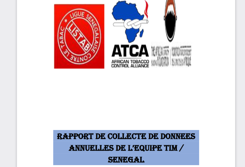 RAPPORT DE COLLECTE DE DONNEES ANNUELLES DE L’EQUIPE TIM / SENEGAL 2020