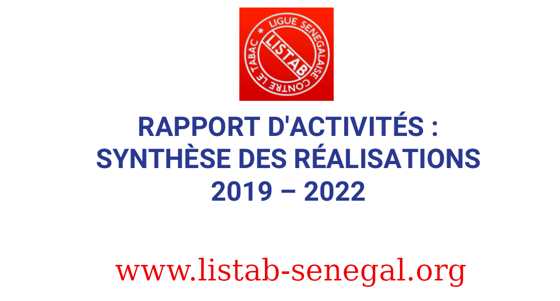 RAPPORT D’ACTIVITÉS : SYNTHÈSE DES RÉALISATIONS 2019 – 2022